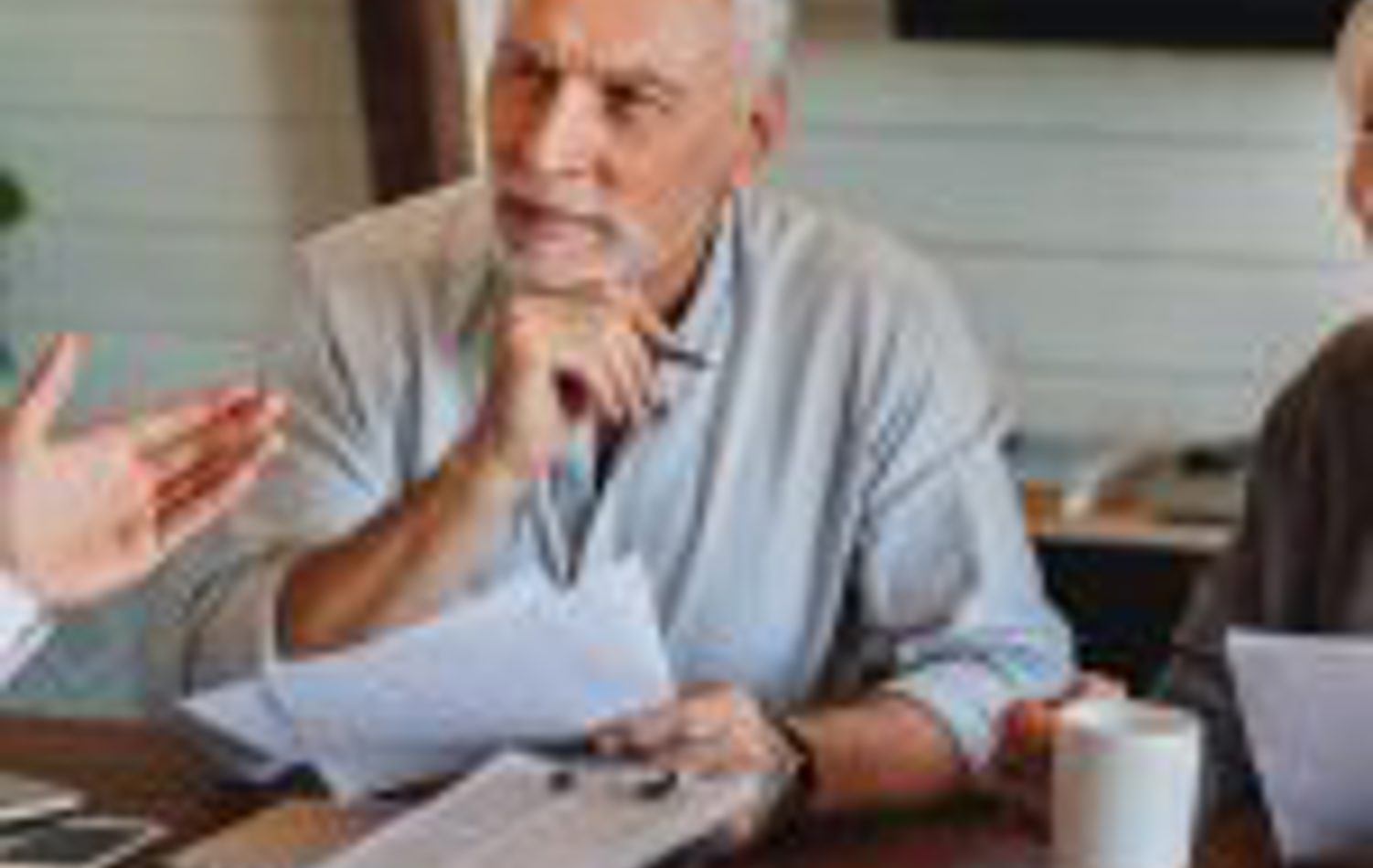 A man considering his pension investments