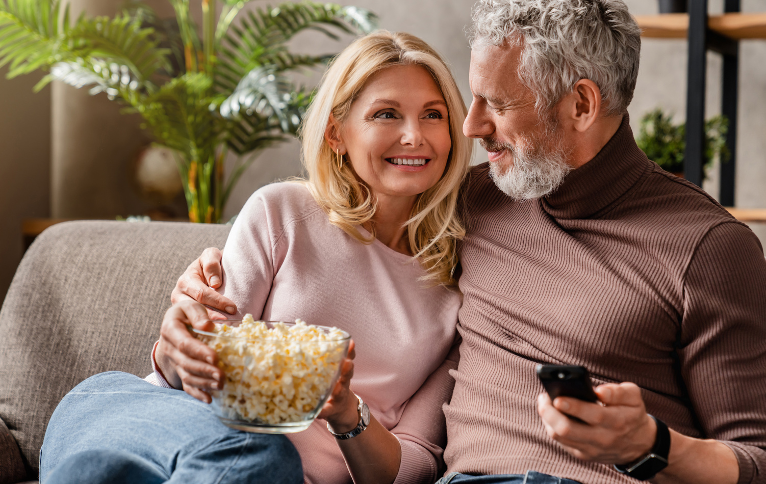 A couple discussing their State Pension