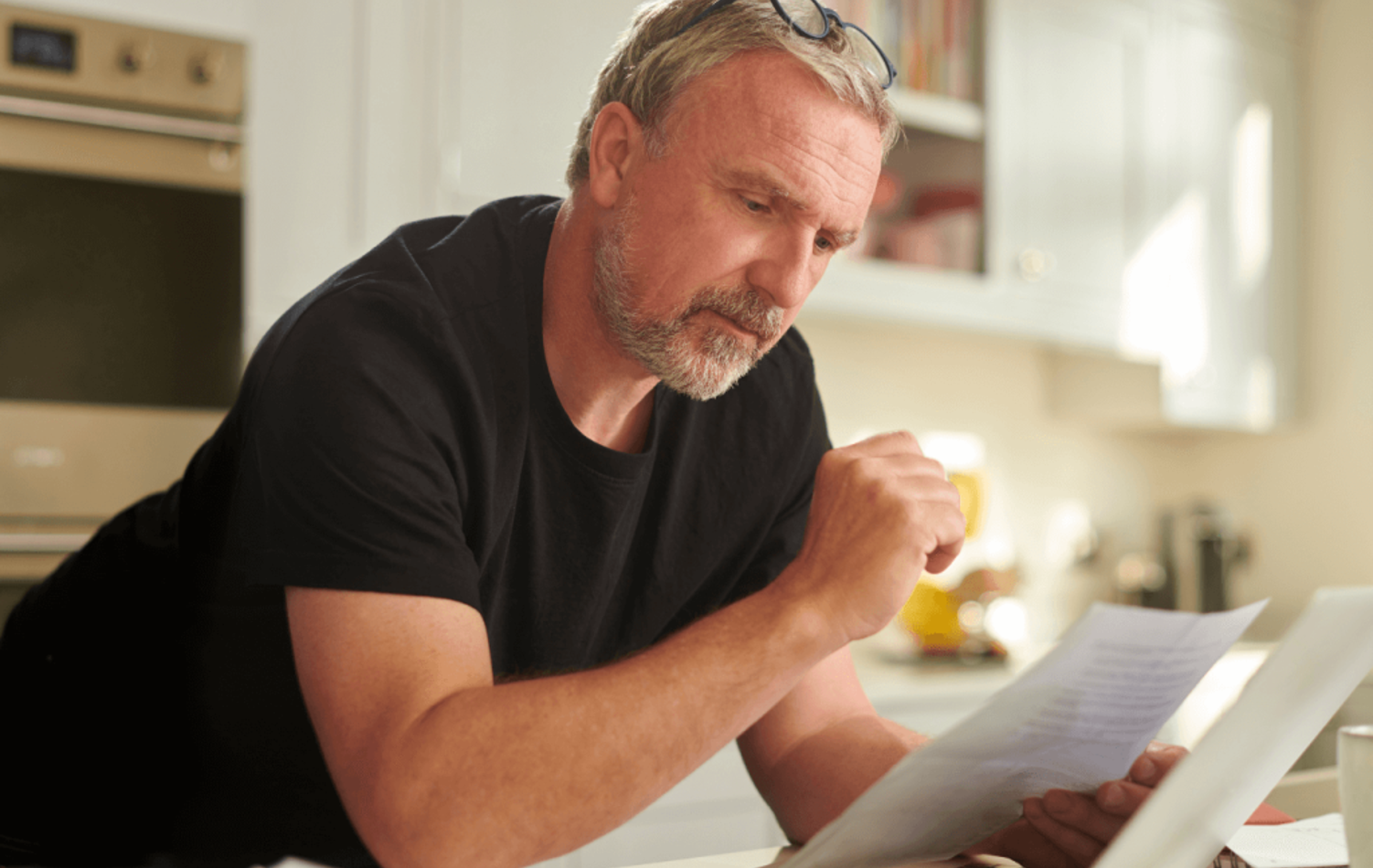 Senior man reading
