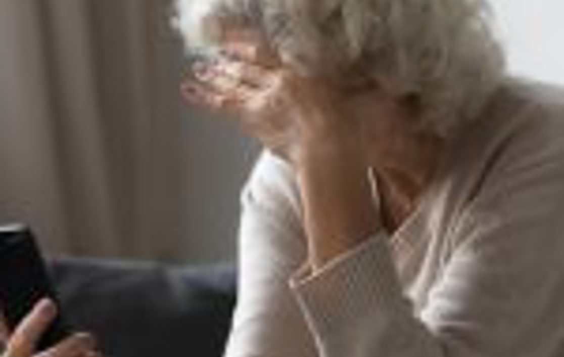Stressed Woman on the Phone
