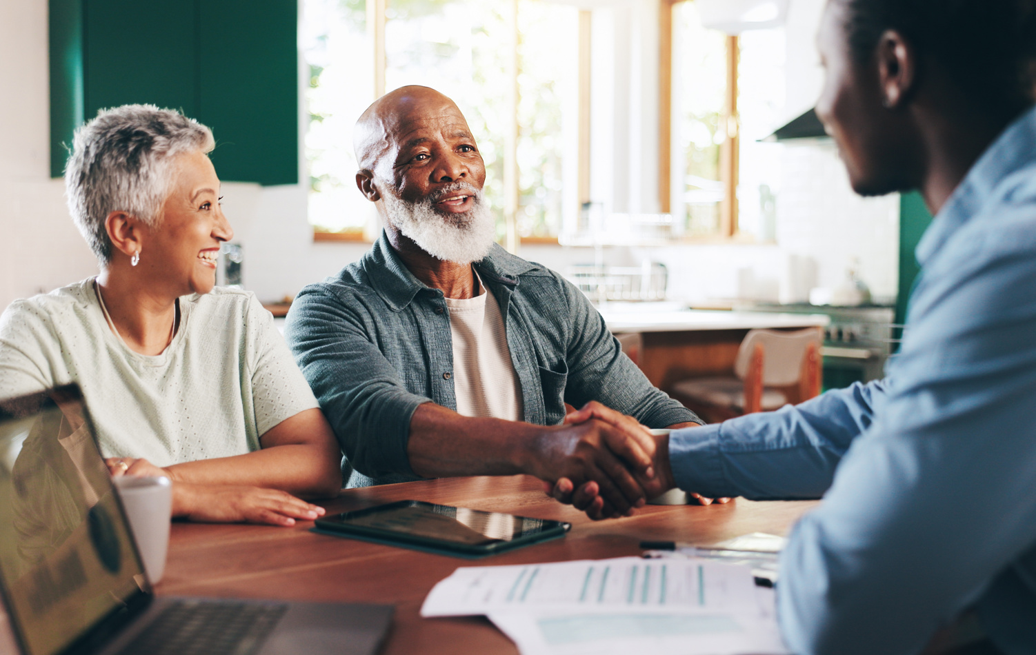 Couple meeting financial advisor